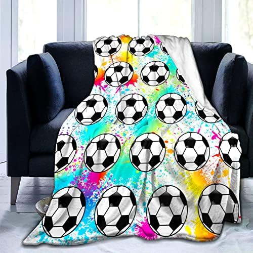 Perfect for Soccer More Lightweight and Cozy 50x40 Flannel Throw Blanket