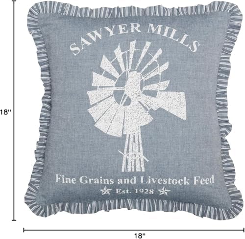 Chambray Farmhouse Pillow VHC Brands