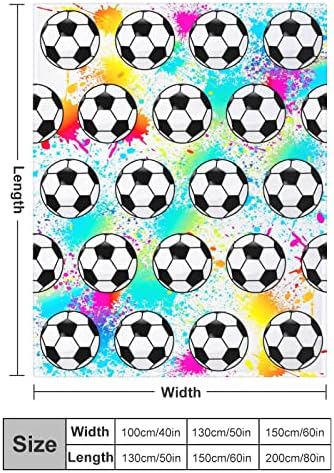 Perfect for Soccer More Lightweight and Cozy 50x40 Flannel Throw Blanket