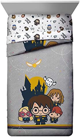 Harry Potter Twin Comforter Set Gray - Best for Kids