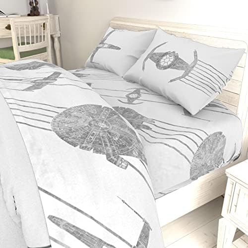 Jay Franco Star Wars Falcon Schematics Queen Size Sheet Set