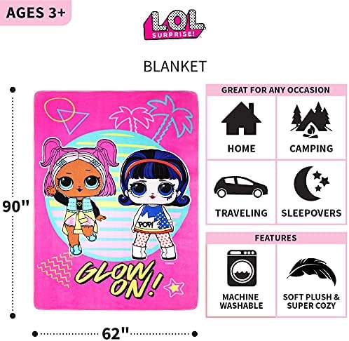 Franco Kids Bedding Blanket 62x90 inches LOL Surprise