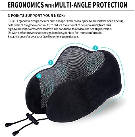 Adjustable Memory Foam Travel Pillow
