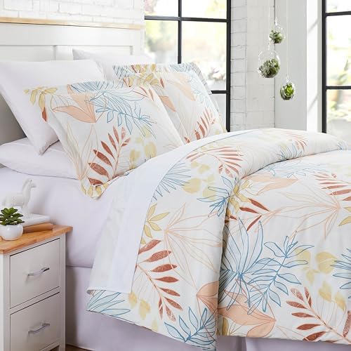 Southshore Fine Living Tropic Leaf Premium Duvet Cover Set KingCalif King