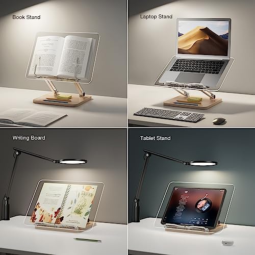 UPERGO Adjustable Acrylic Book Stand for Reading