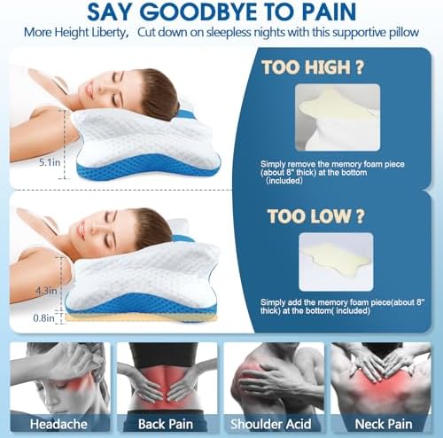 CHxxy Memory Foam Pillow Neck Shoulder Support