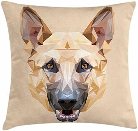 Lunarable German Shepherd Pillow Cover - 16x16 inches