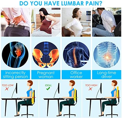 Adjustable Lumbar Pillow for Office Chairs and Cars
