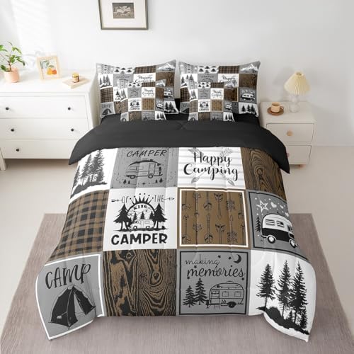 Rustic Camping Bedding Set Queen Bed in a Bag