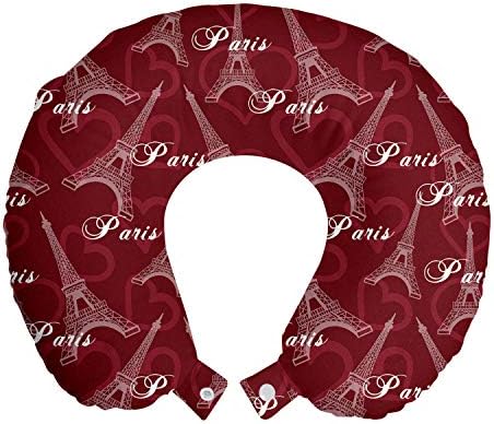Ambesonne Eiffel Travel Pillow