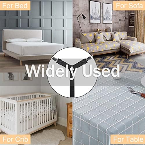 Adjustable Elastic Sheet Fasteners for All Bed Sizes