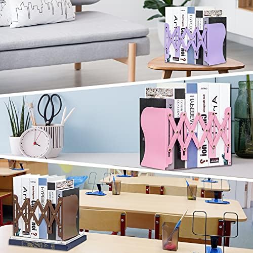Adjustable Metal Bookends for Home Office