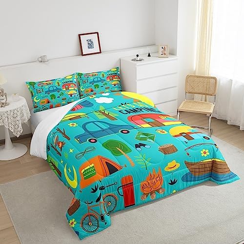 Camper Comforter Set for Travelers - Quilt for Kids and Adults