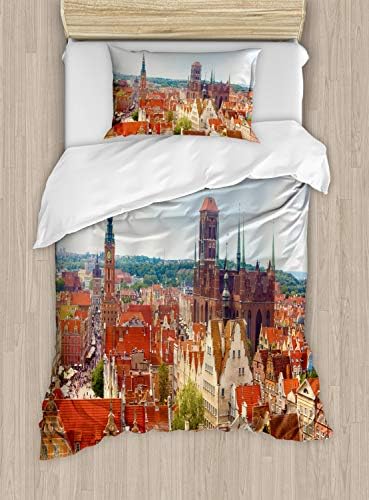 Luxury Twin Duvet Cover Set - Eu Ropean Style City
