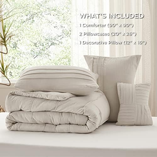 Bedsure Queen Comforter Set with 4 Pieces