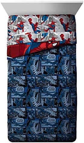 Marvel Spiderman Burst Twin Bed Set Twin Comforter Sheet Set