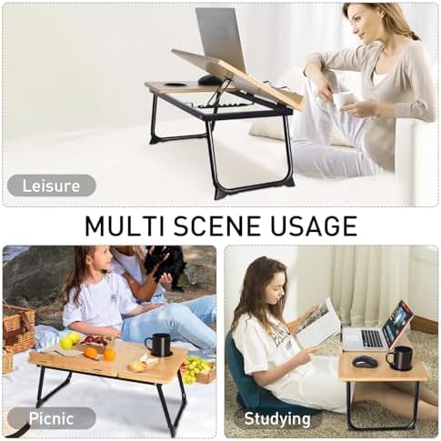 Book Stand for Reading in Bed Bamboo Adjustable