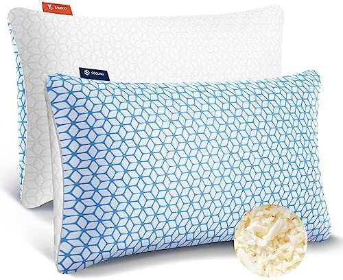 Adjustable Cooling Memory Foam Pillows Queen Set 2