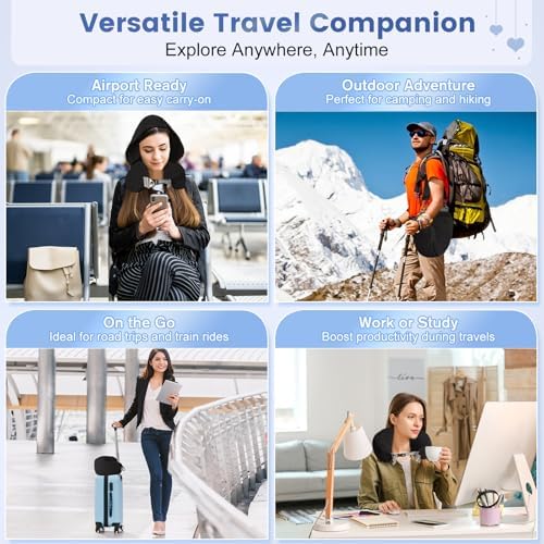 Adjustable Stuffable Neck Pillow with Privacy Features