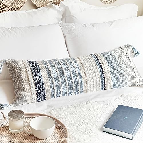 Coastal Blue Decorative Lumbar Pillow Cover