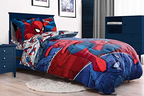 Marvel Spiderman Burst Twin Bed Set Twin Comforter Sheet Set
