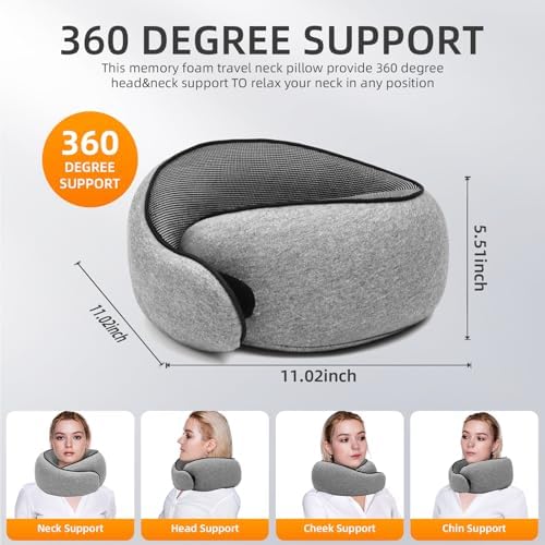 Memory Foam Neck Pillow for Travel