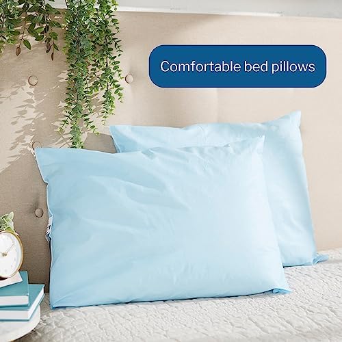 McKesson Medical Pillow 1 Count Blue 20x26 Reusable Stain-Resistant Bed Pillow