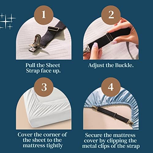 FeelAtHome Bed Sheet Clips - Secure Bedding effortlessly