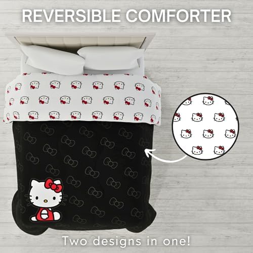 Franco Collectibles Hello Kitty Bedding Reversible Full Microfiber Comforter