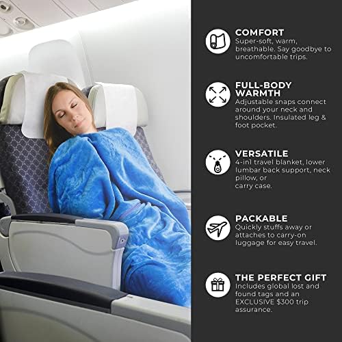 Zero Grid Lightweight Travel Blanket Royal Blue