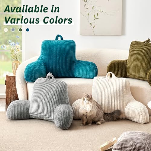 Loves Cabin Ergonomic Bed Reading Pillow with Pockets
