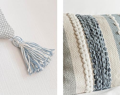 Coastal Blue Decorative Lumbar Pillow Cover