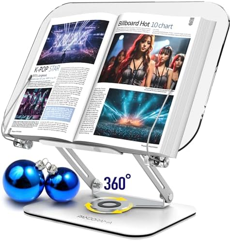 Ergonomic Book Stand with 360 Rotation