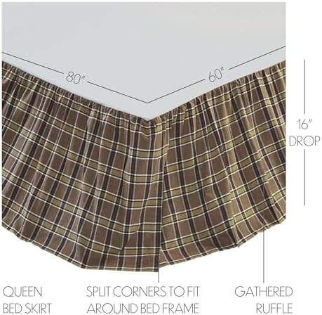Vitshere VHC Brands Wytt Beding Accssy Qeen Skirt 60x80x16 Plvd Tn