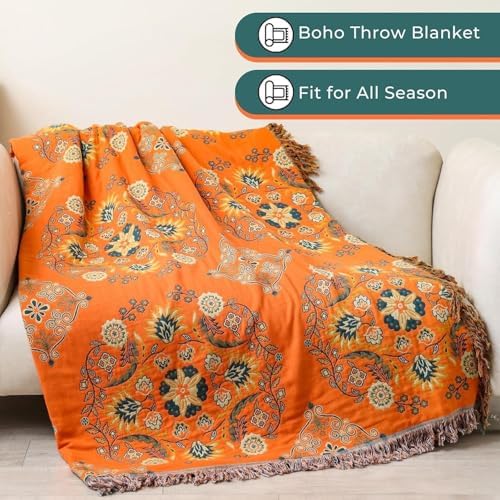 Warm Cozy 100 Cotton Soft Blanket - Rustic Farmhouse Style 8090