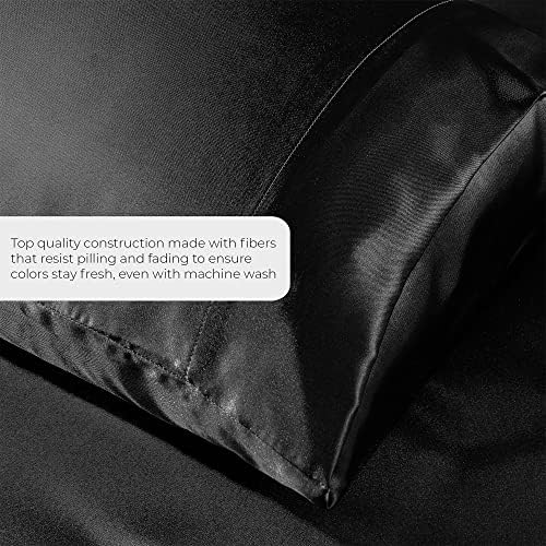 Pure Bedding Luxury Satin Sheets Queen