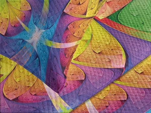 Vibrant Rainbow Curves Bedspread Set