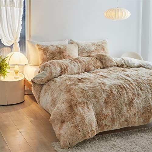 Luxury Shaggy Plush Duvet Cover Set Soft Cuddly Comfort for Home