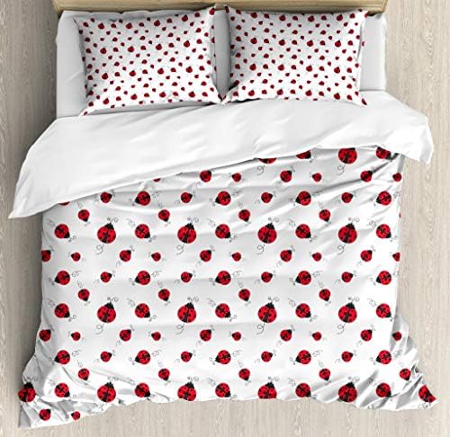 Ambesonne Ladybug Duvet Cover Set