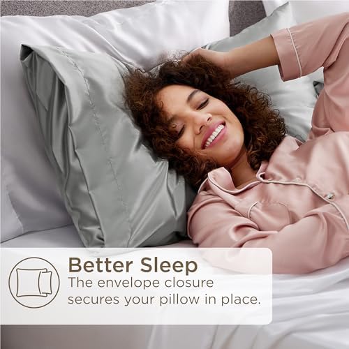 Bedsure Satin Pillowcases Silk-Quality Comfort for Women Men