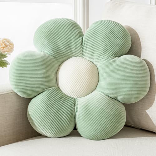 Vdoioe Flower Pillow Daisy Shaped Plush Throw Cushion