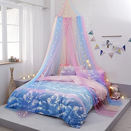 Rainbow Bed Canopy for Girls by Nattey