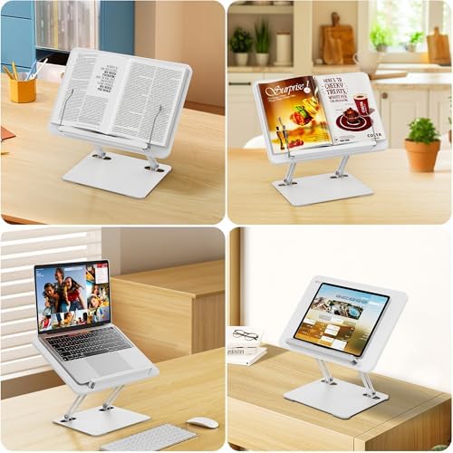 Adjustable Book Holder for Tablets Laptops Ergonomic Design