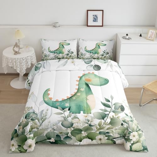Erosebridal 7-Piece Cartoon Dinosaur Bedding Comforter Set