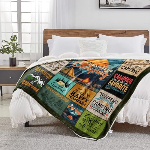 Premium Camping Blanket for Men Hilarious Functional Gift for Dads Day