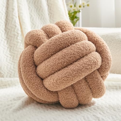 Petrella Knot Pillow Ball Round Throw Pillow 11inch