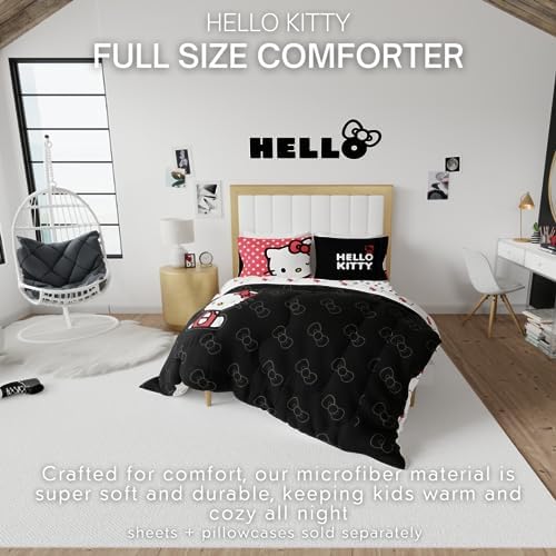 Franco Collectibles Hello Kitty Bedding Reversible Full Microfiber Comforter