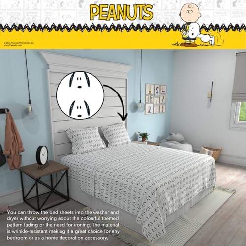 Franco Collectibles Peanuts Snoopy King Sheet Set