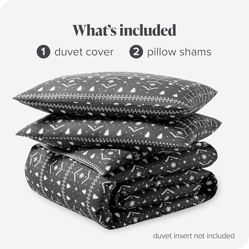 Bare Home Flannel Duvet Cover Set KingCal King 100 Cotton Soft