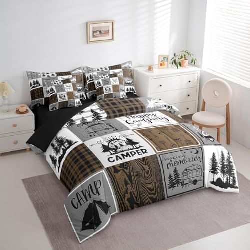 Rustic Camping Bedding Set Queen Bed in a Bag